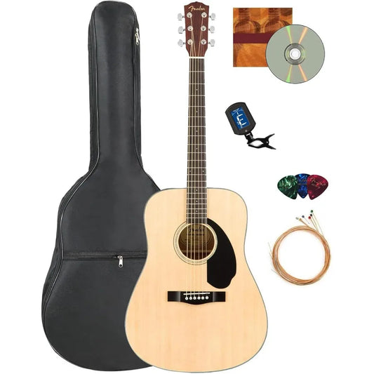 CD-60S Solid Top Dreadnought Acoustic Guitar Bundle Includes Accessories