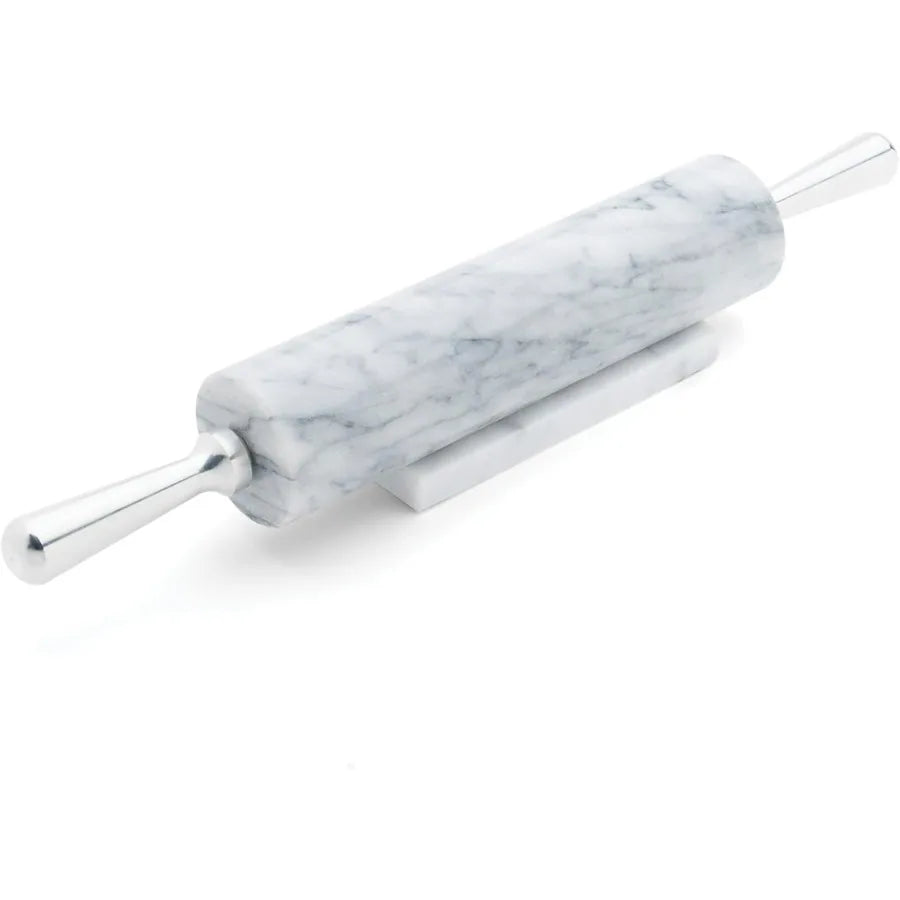 Premium Marble Rolling Pin With Aluminum Handles And Base