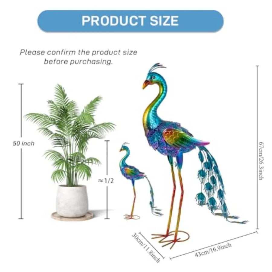 Metal Garden Statue Outdoor Decor Yard Art for Patio