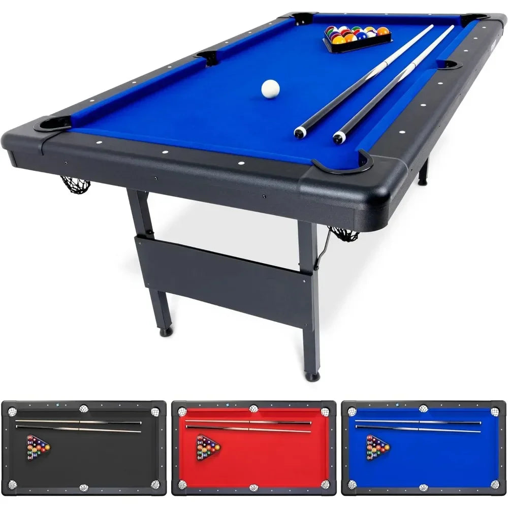 Customizable Portable Pool Table With Full Ball Set No Assembly