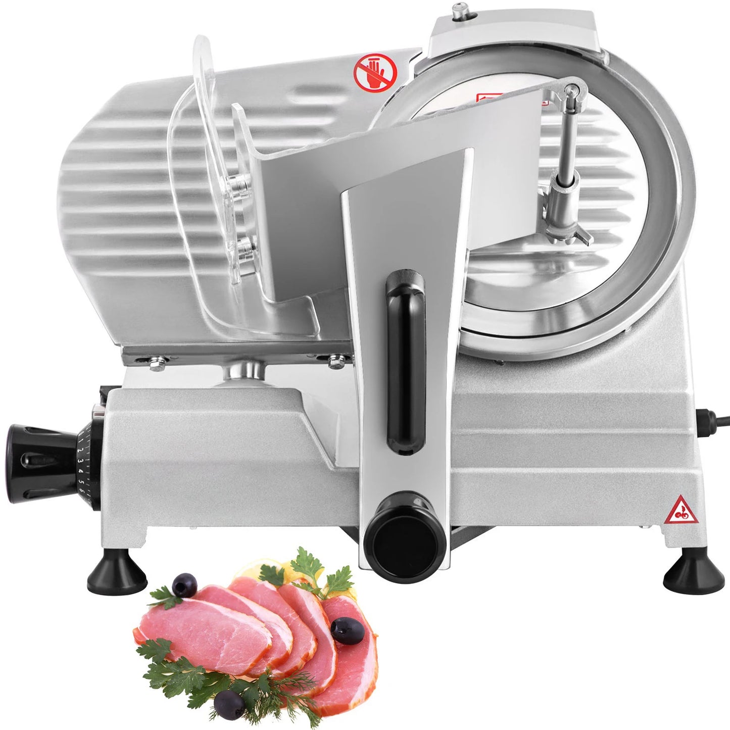 Electric Deli Slicer With Adjustable Thickness For Meats And Cheeses