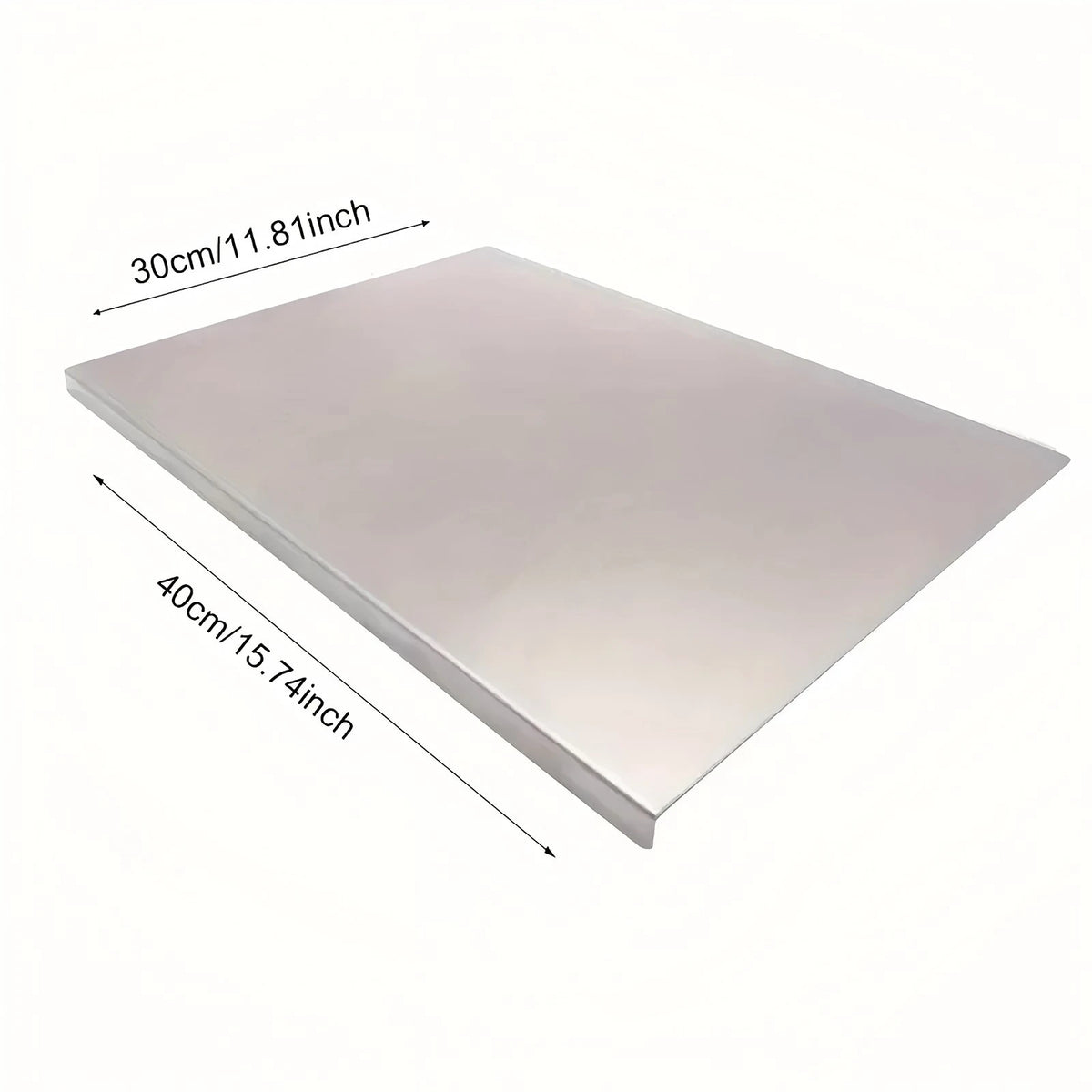 316 Stainless Steel Lipped Cutting and Kneading Board – 3 Sizes