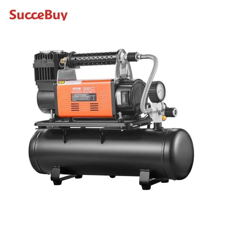 SucceBuy 12V Portable Tire Inflator Heavy Duty Air Compressor 6.35 CFM 150PSI Air Compressor Tire Inflator for Trucks Car SUV