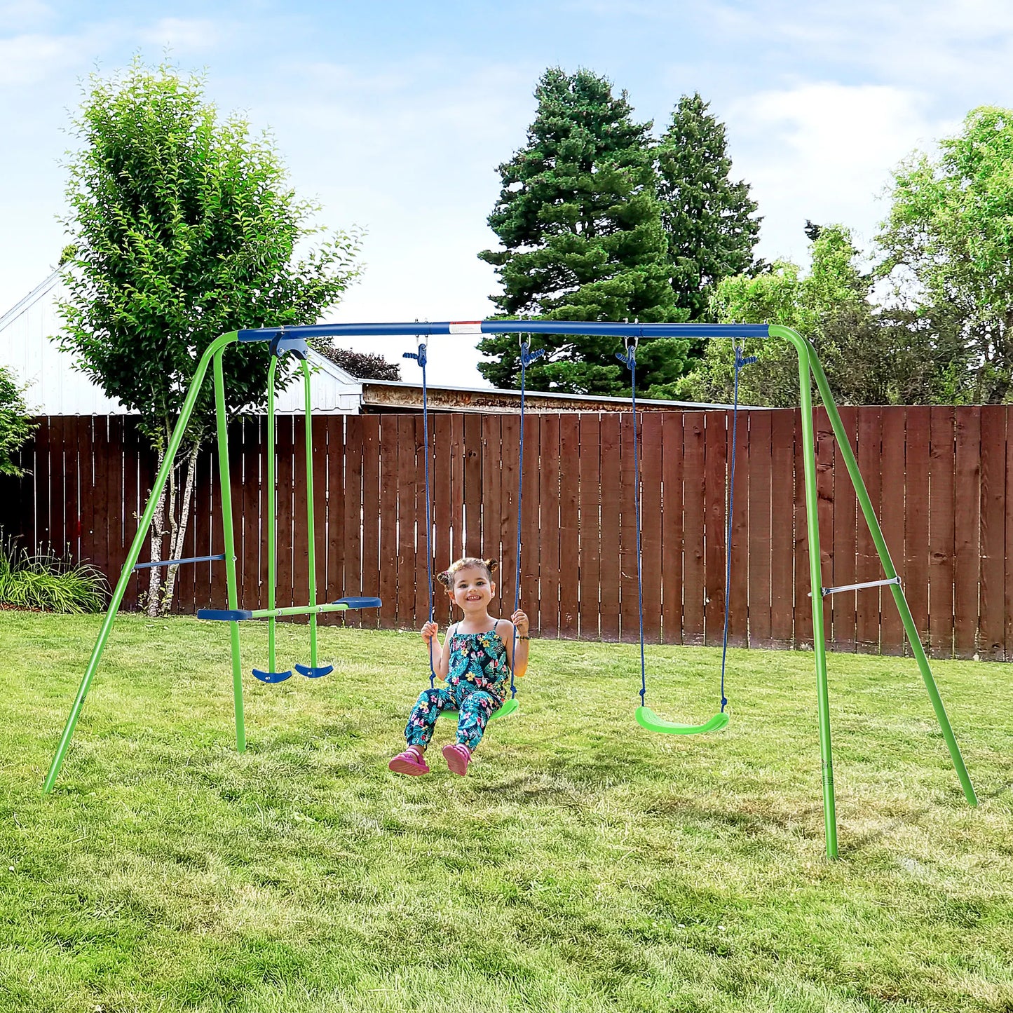 Outdoor Swing Set For Kids Playground Equipment Durable Backyard Fun