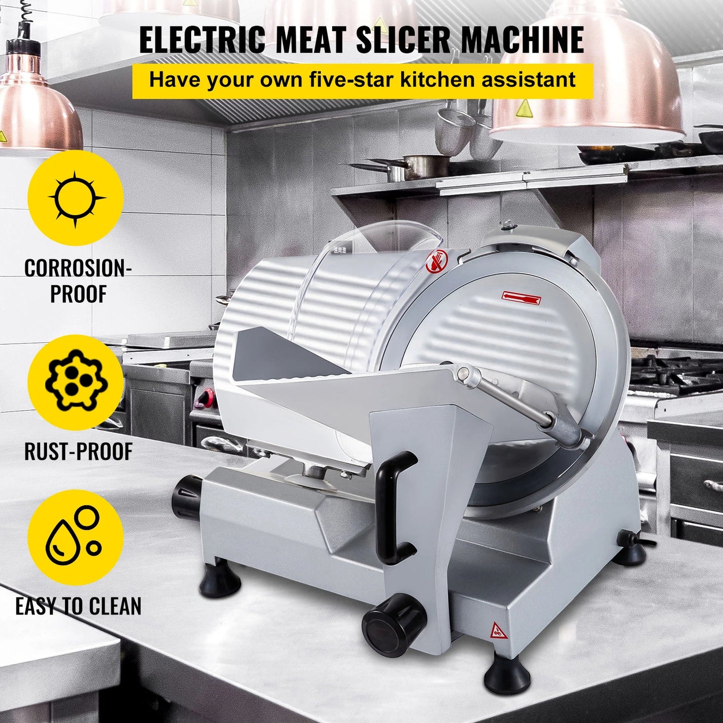 320W Commercial Meat Slicer Electric Deli Food Slicer for Meats