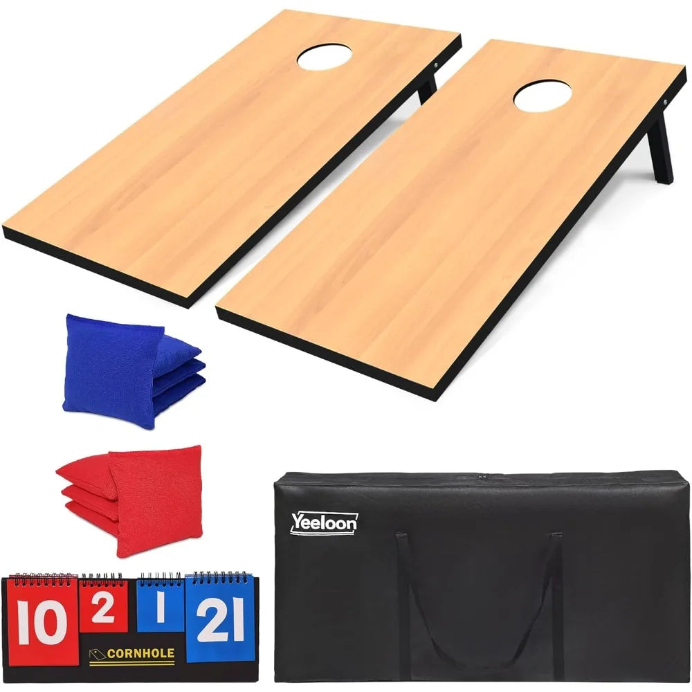 Premium Cornhole Set with Bean Bags and Carrying Case