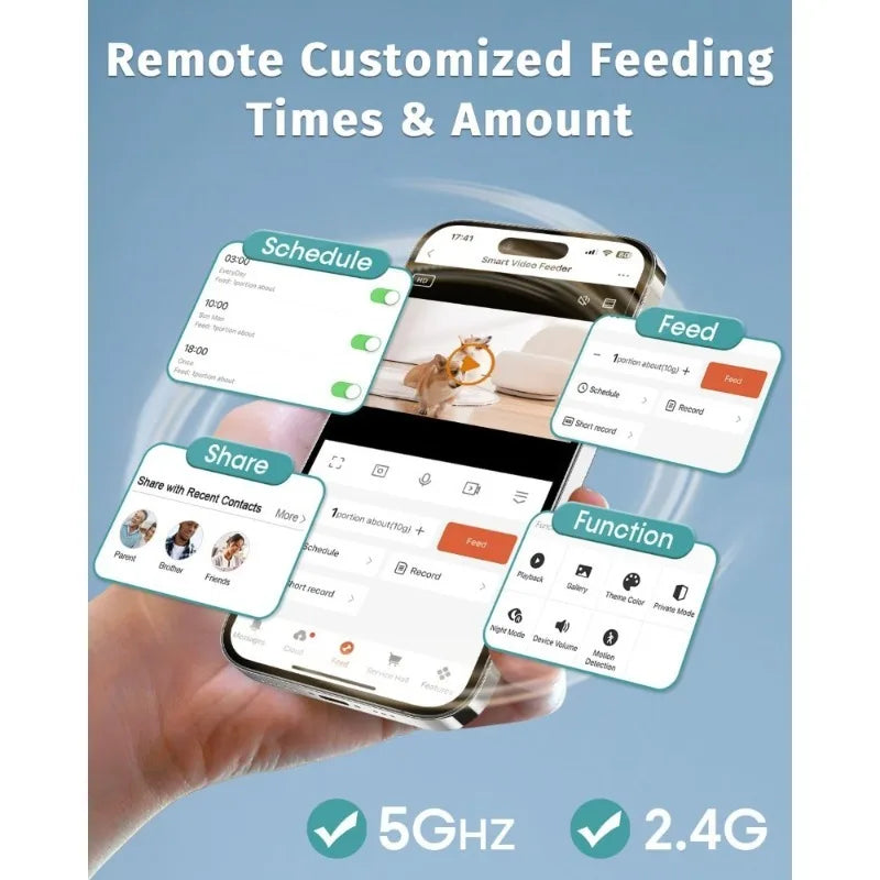 Smart Automatic Dog Feeder With WiFi App Control And Camera