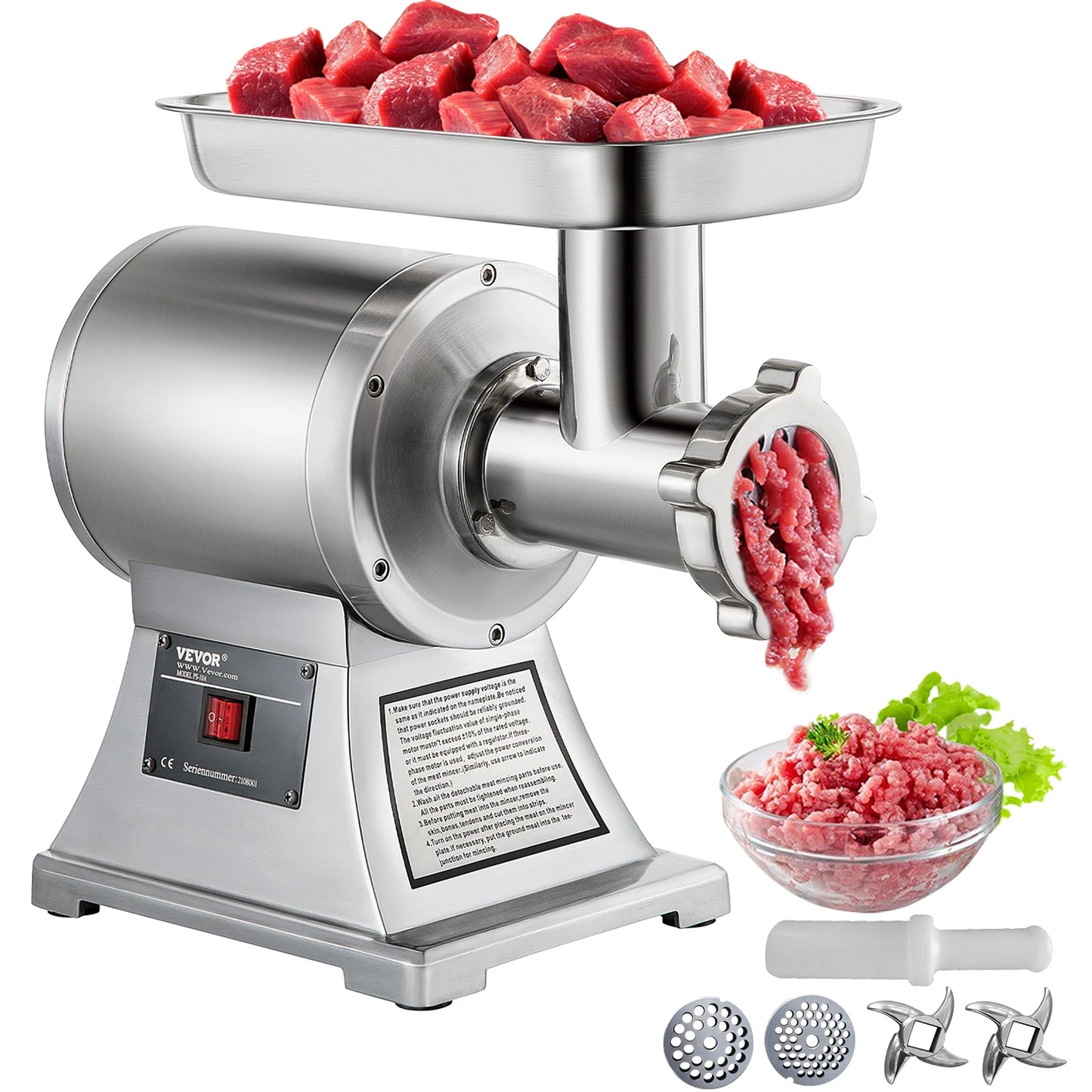 SucceBuy Electric Meat Grinder Sausage Maker For Commercial Kitchens