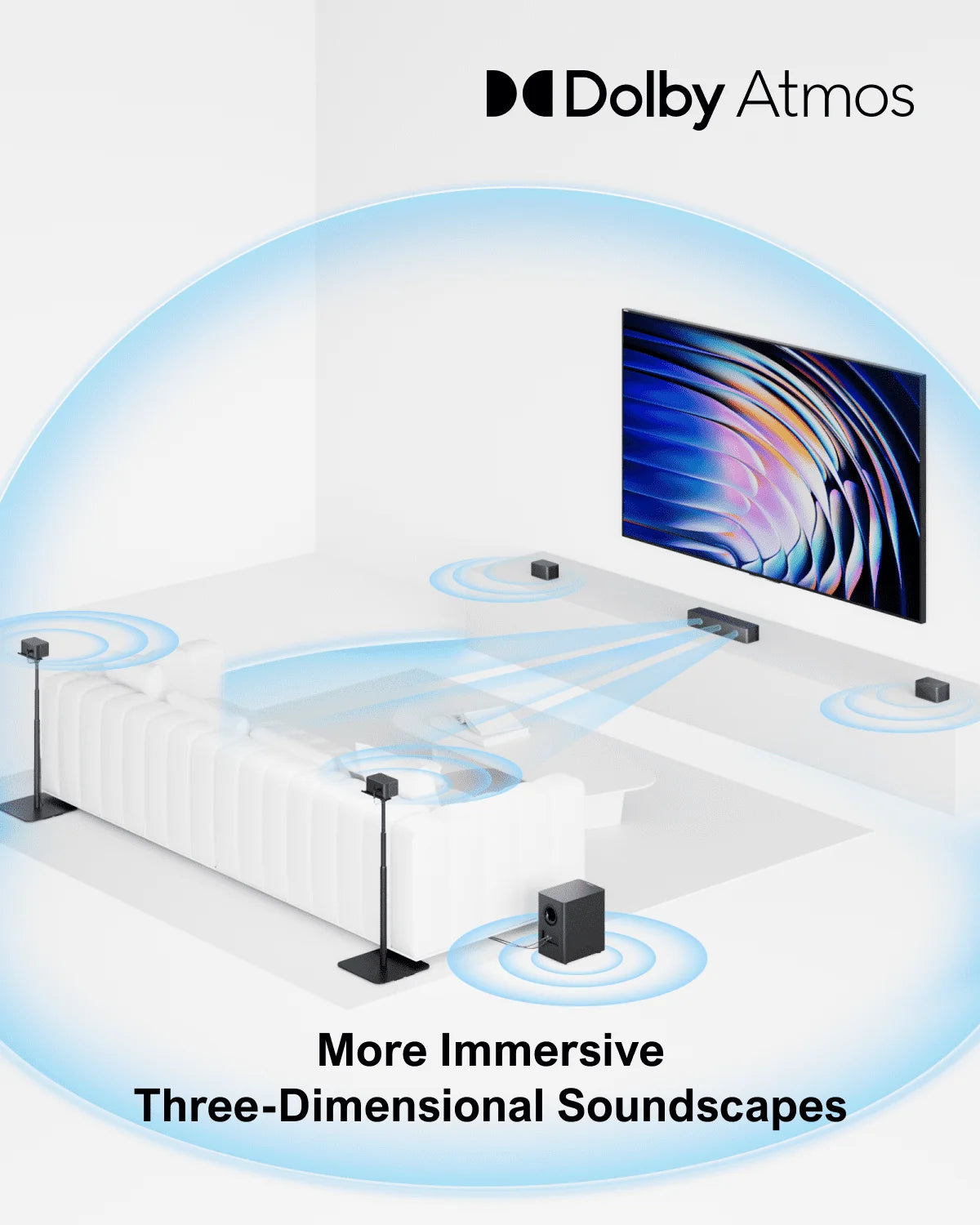Ultimea Immersive Dolby Atmos Soundbar With App Control Subwoofer