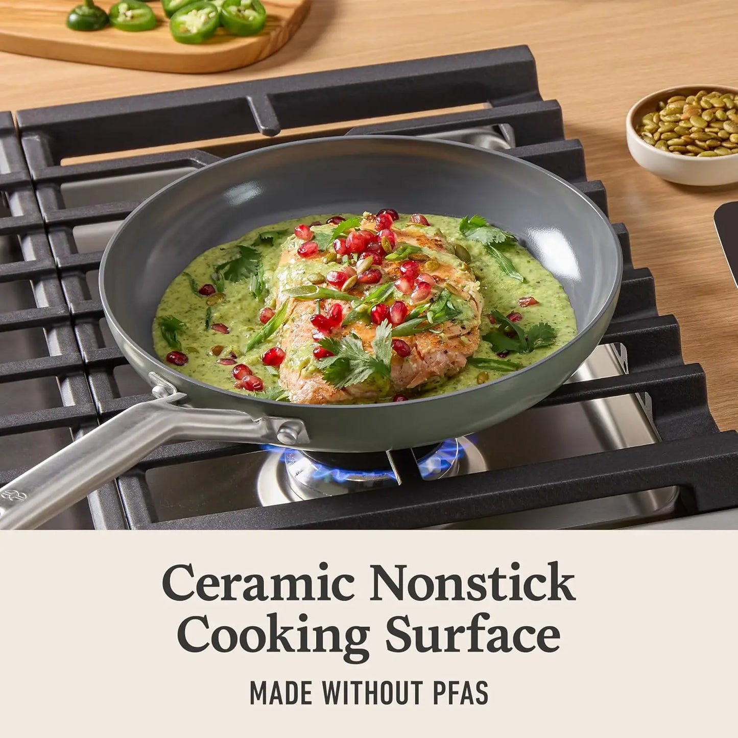Ceramic Nonstick Cookware Set Dishwasher Safe And Oven Safe
