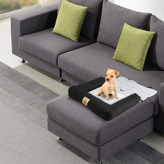 Convertible Water-Resistant Pet Car Seat Cushion With Removable Cover