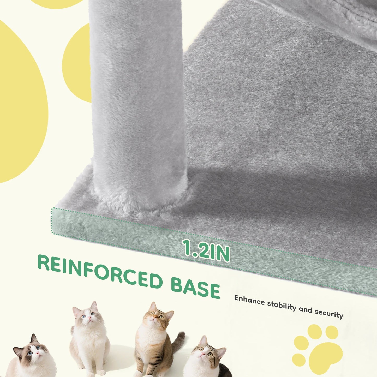 Multi Level Cat Tree With Scratching Posts For Indoor Cats