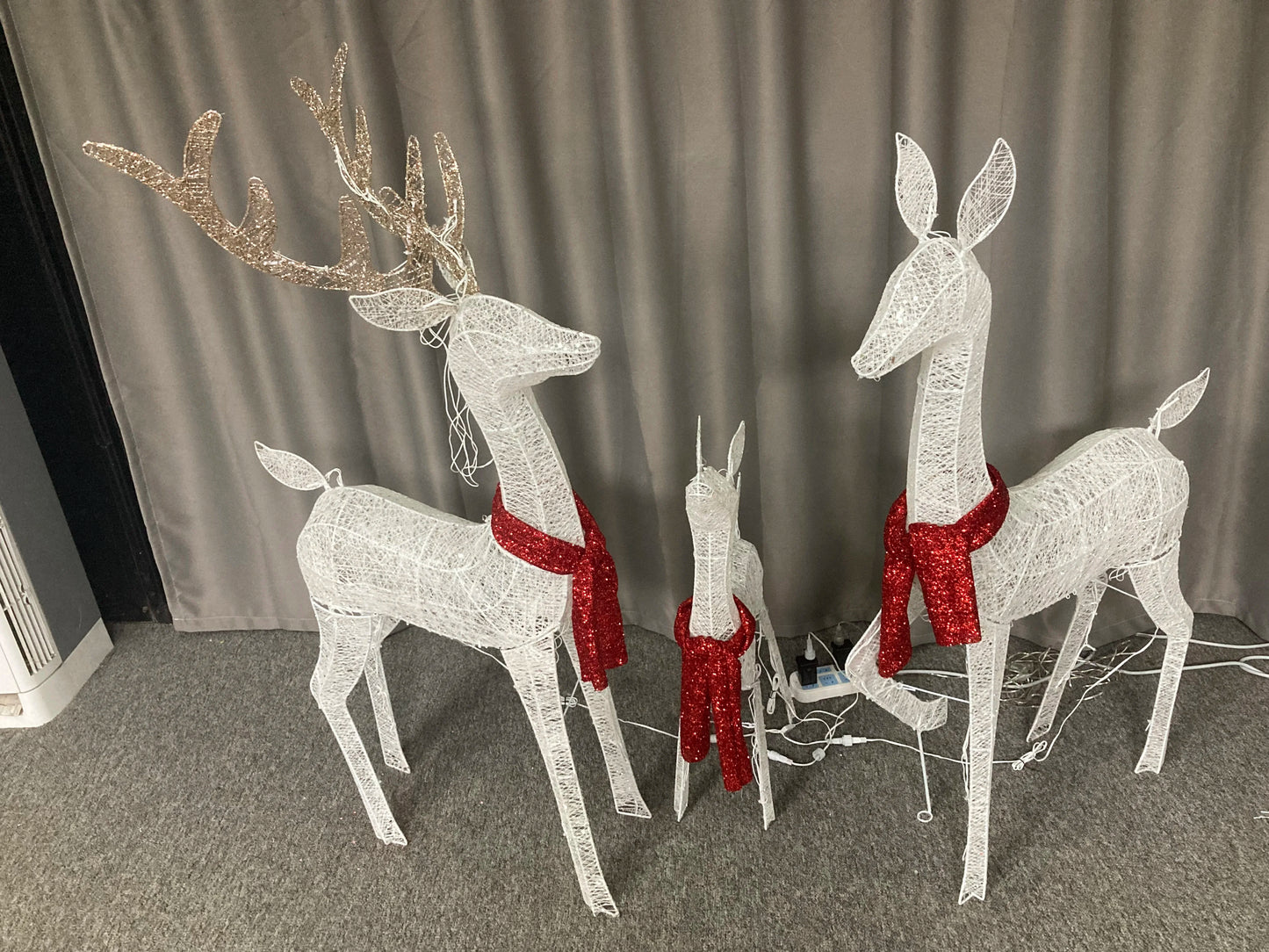 Lighted Christmas Deer Family Set Outdoor Yard Decor LEDs