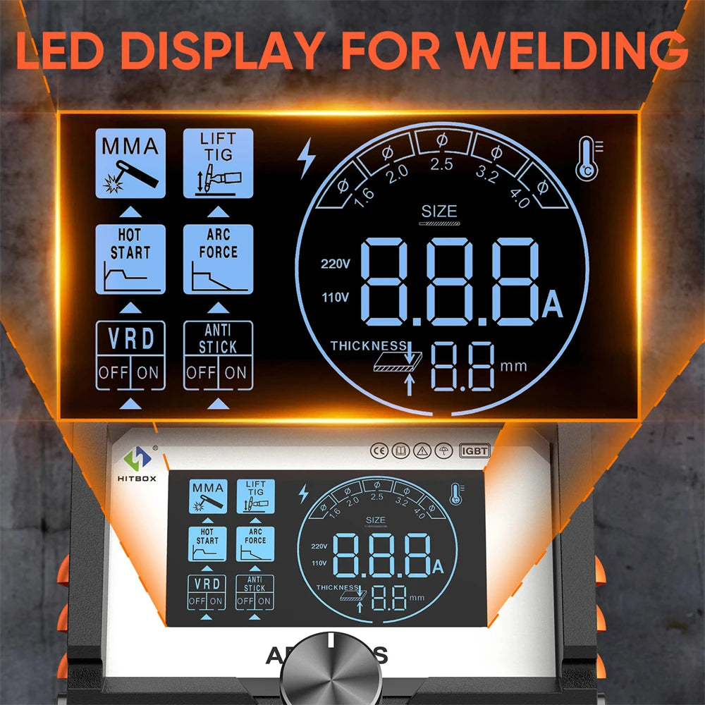 Hitbox ARC200S Two In One ARC MMA TIG Welder Inverter
