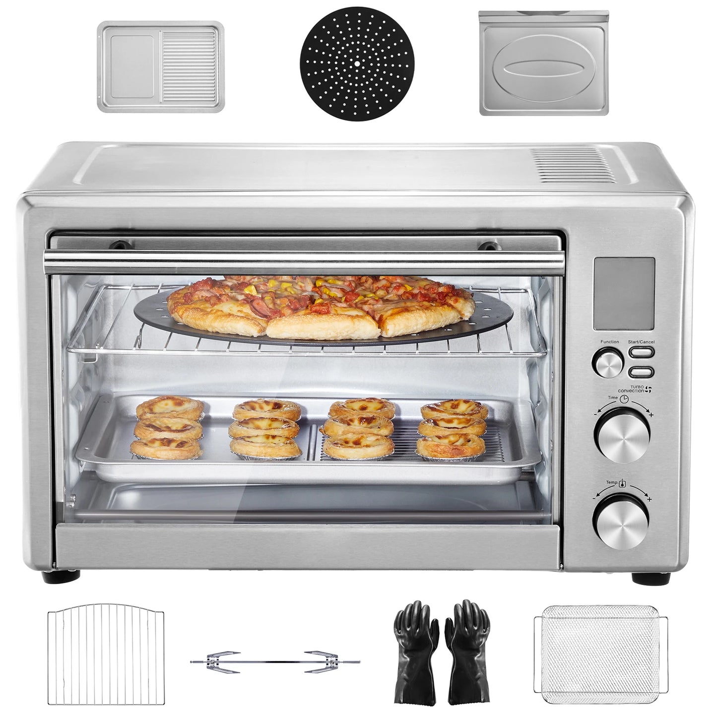 13-in-1 29.6-Quart Air Fryer Toaster Oven with Rotisserie
