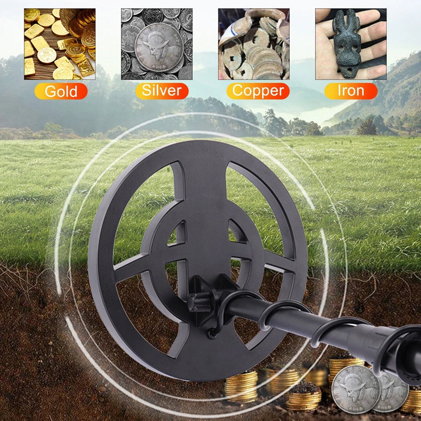 High Accuracy Waterproof Metal Detector for Treasure Hunting