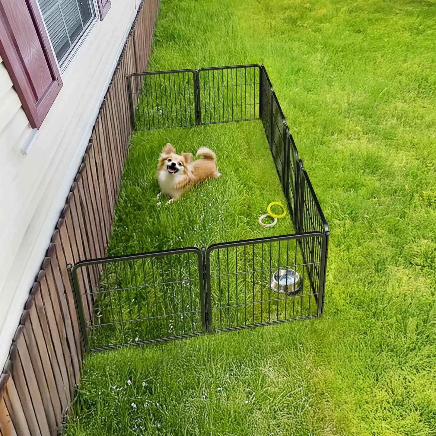 Heavy Duty Metal Dog Fence Portable Foldable Pet Playpen