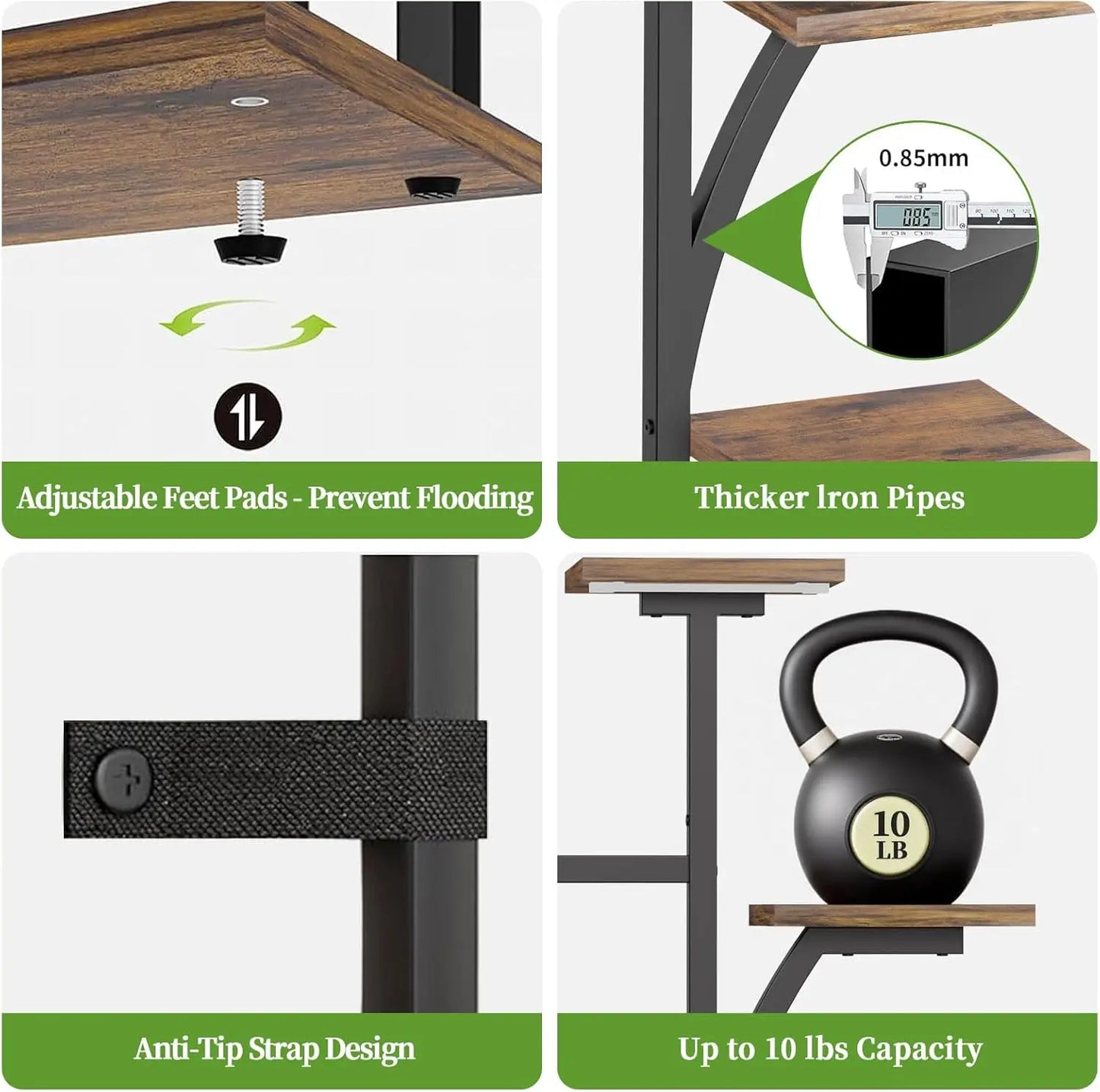 Indoor Plant Stand With Full Spectrum Grow Lights And Timer