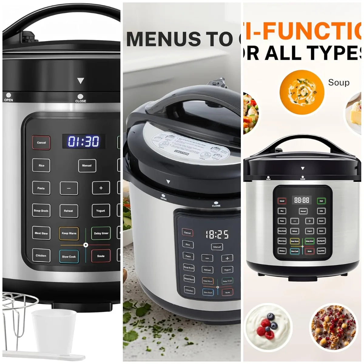 Xmsj Stainless Steel Electric Pressure Cooker Slow Dishwasher Safe Appliance