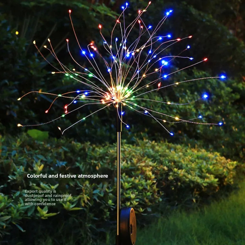 Outdoor Solar Firework Lights With 8 Lighting Modes For Garden Pathways