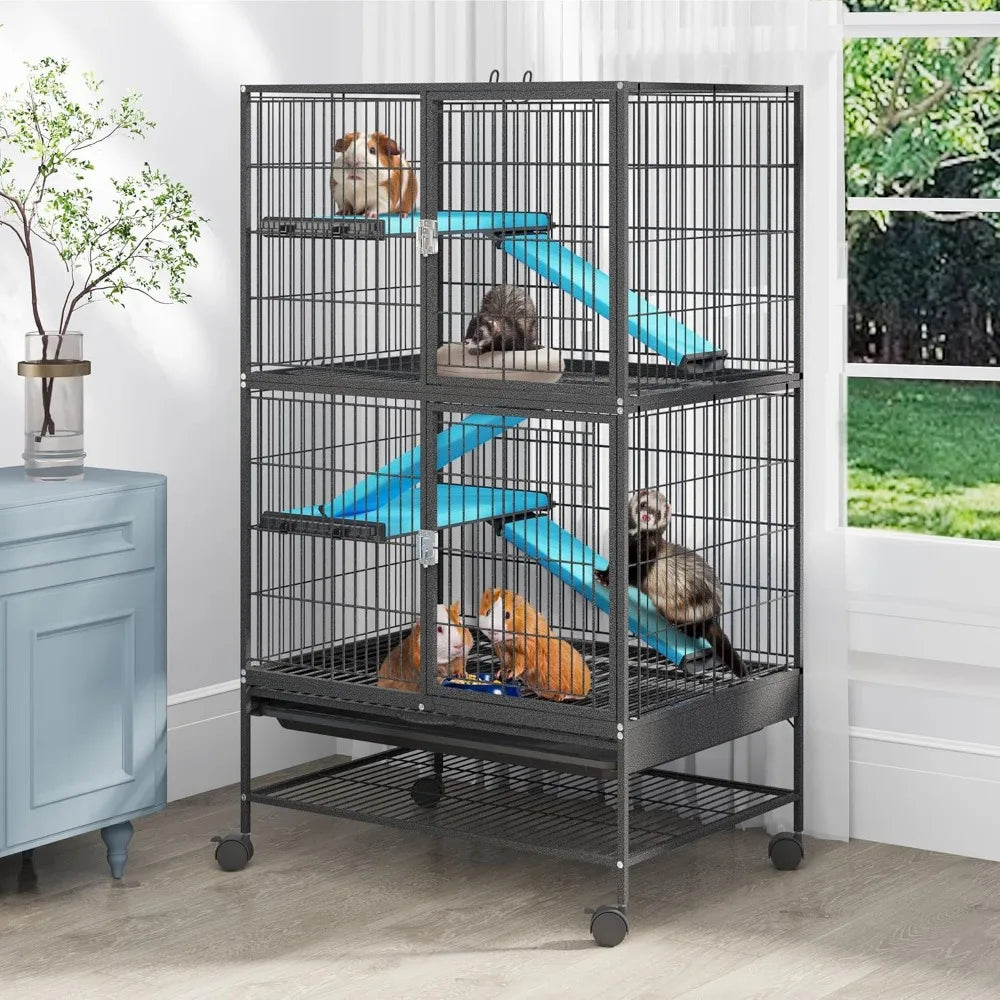 Metal Multi Tier Small Animal Cage For Rats Ferrets
