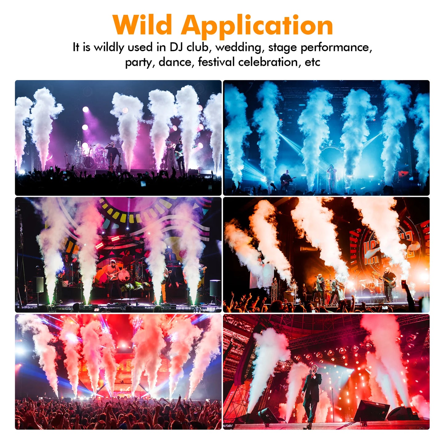 Fog Machine with LED Lights for Parties and Events