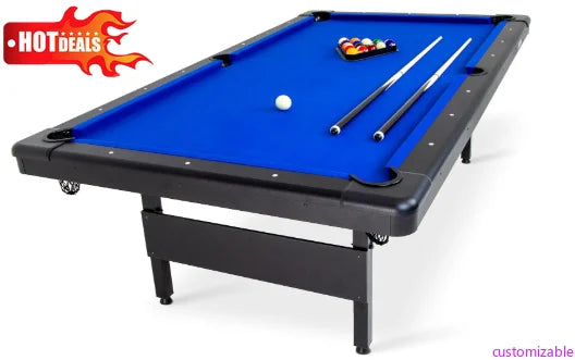Customizable Portable Pool Table With Balls Cues Chalk