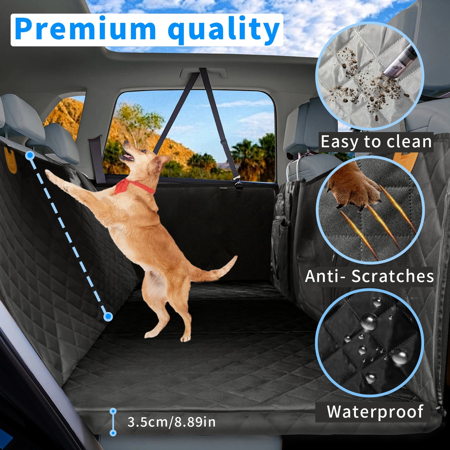 Water-Resistant Dog Backseat