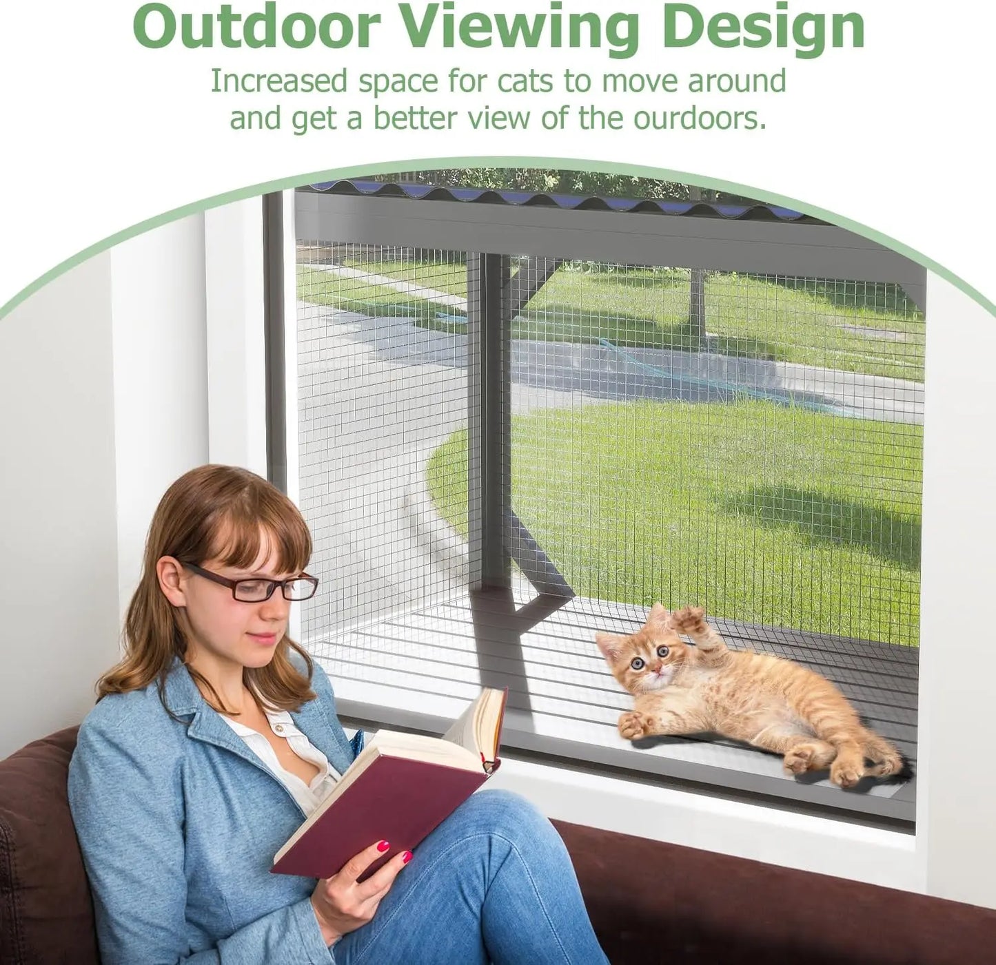 Catio Window Perch Hammock for Outdoor Cat Enjoyment