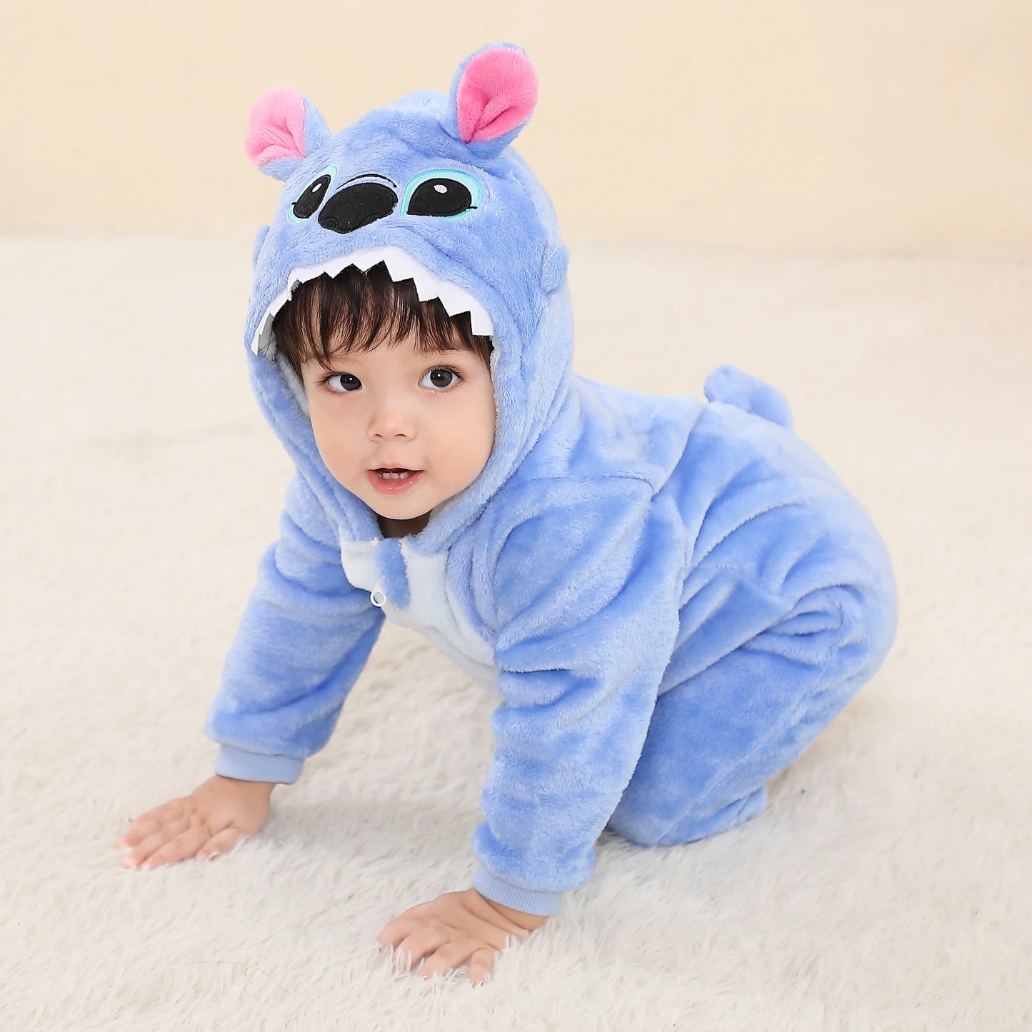 Stitch Kigurumi Romper For Babies And Kids Unisex Jumpsuit