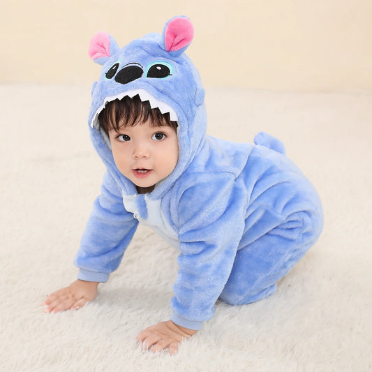 Stitch Kigurumi Romper For Babies And Kids Unisex Jumpsuit