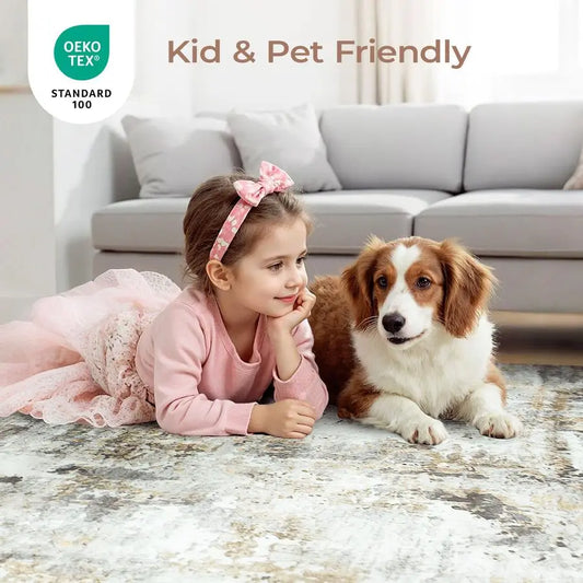 Abstract Area Rug For Living Room Soft Washable Non Slip