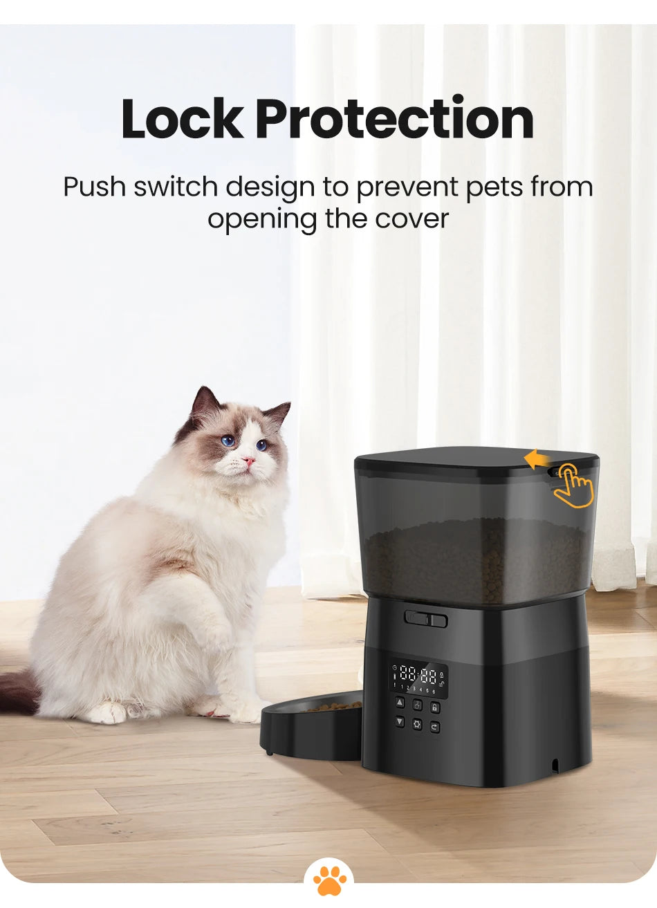 Rojeco Automatic Pet Feeder For Cats With Smart Control