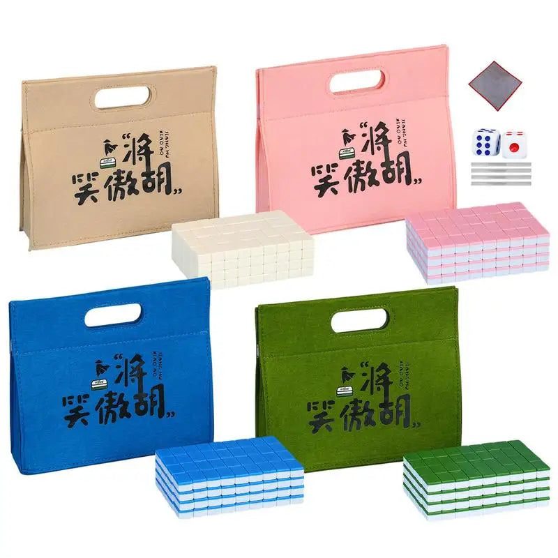 Mini Mahjongs Travel Game Set for Family Fun and Adventure