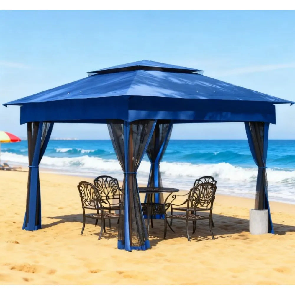 Pop-Up Canopy 10.5' x 10.5' Gazebo with Mesh Screen Walls | Portable Outdoor Shelter