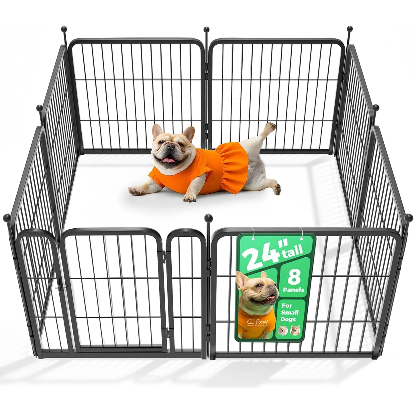 Heavy Duty Metal Dog Fence Portable Foldable Pet Playpen