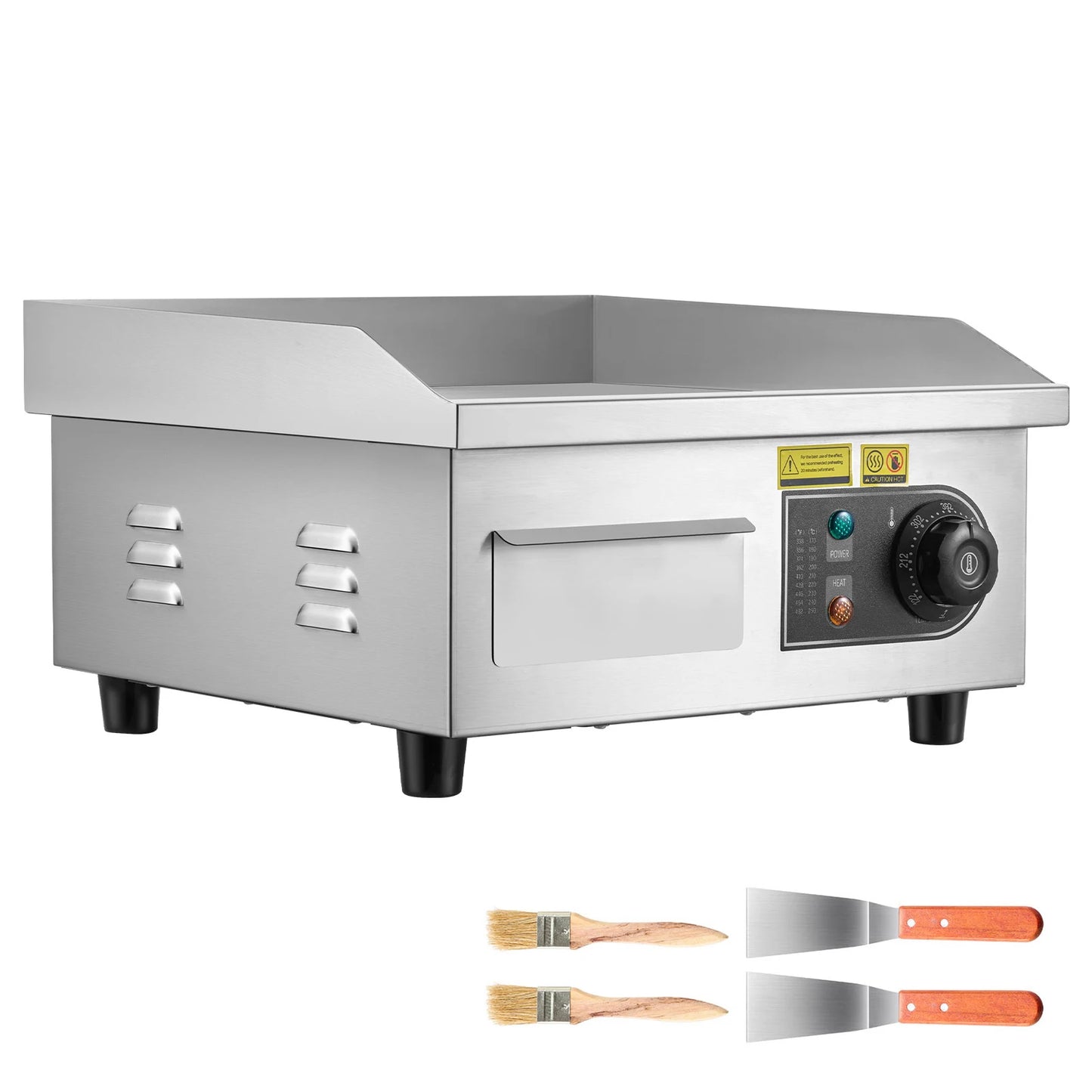 Commercial Electric Griddle – 14" &amp; 22", Adjustable Temperature