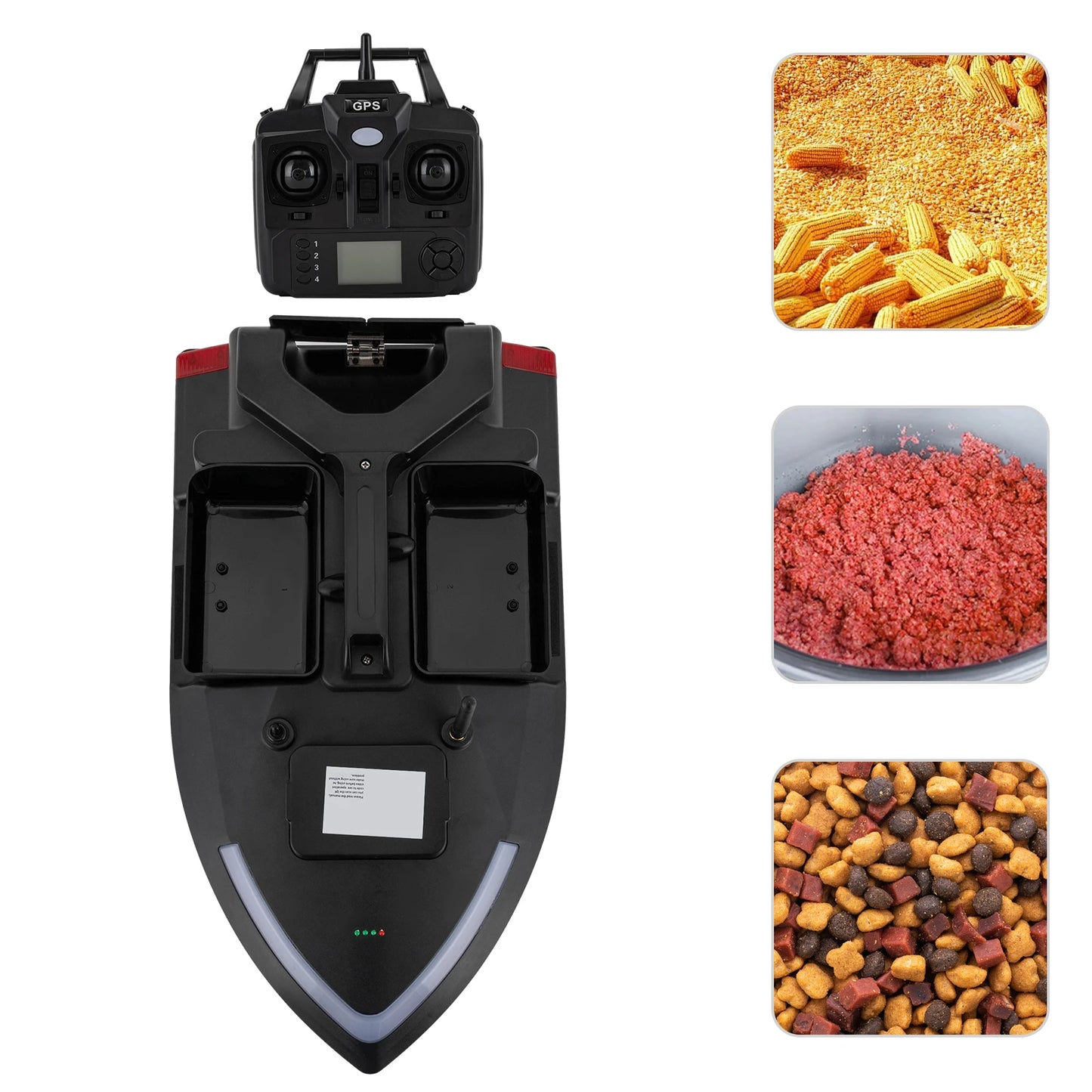 Rechargeable Remote Control Bait Boat With GPS Fish Finder Charger