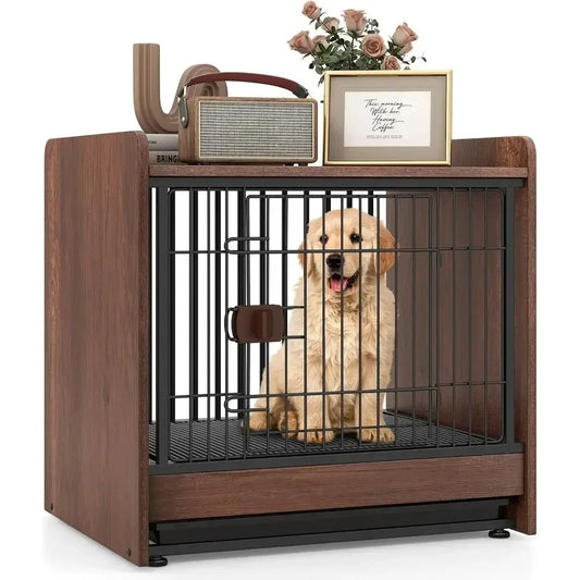 Furniture-Style Dog Crate &amp; End Table