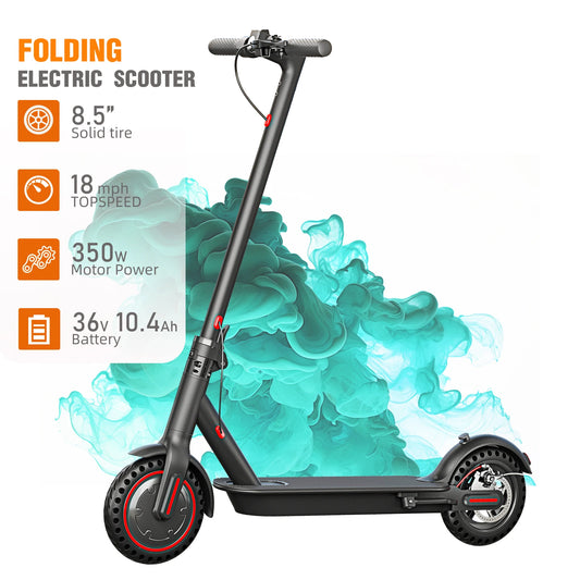Foldable Electric Scooter with Dual Brake System and APP Support