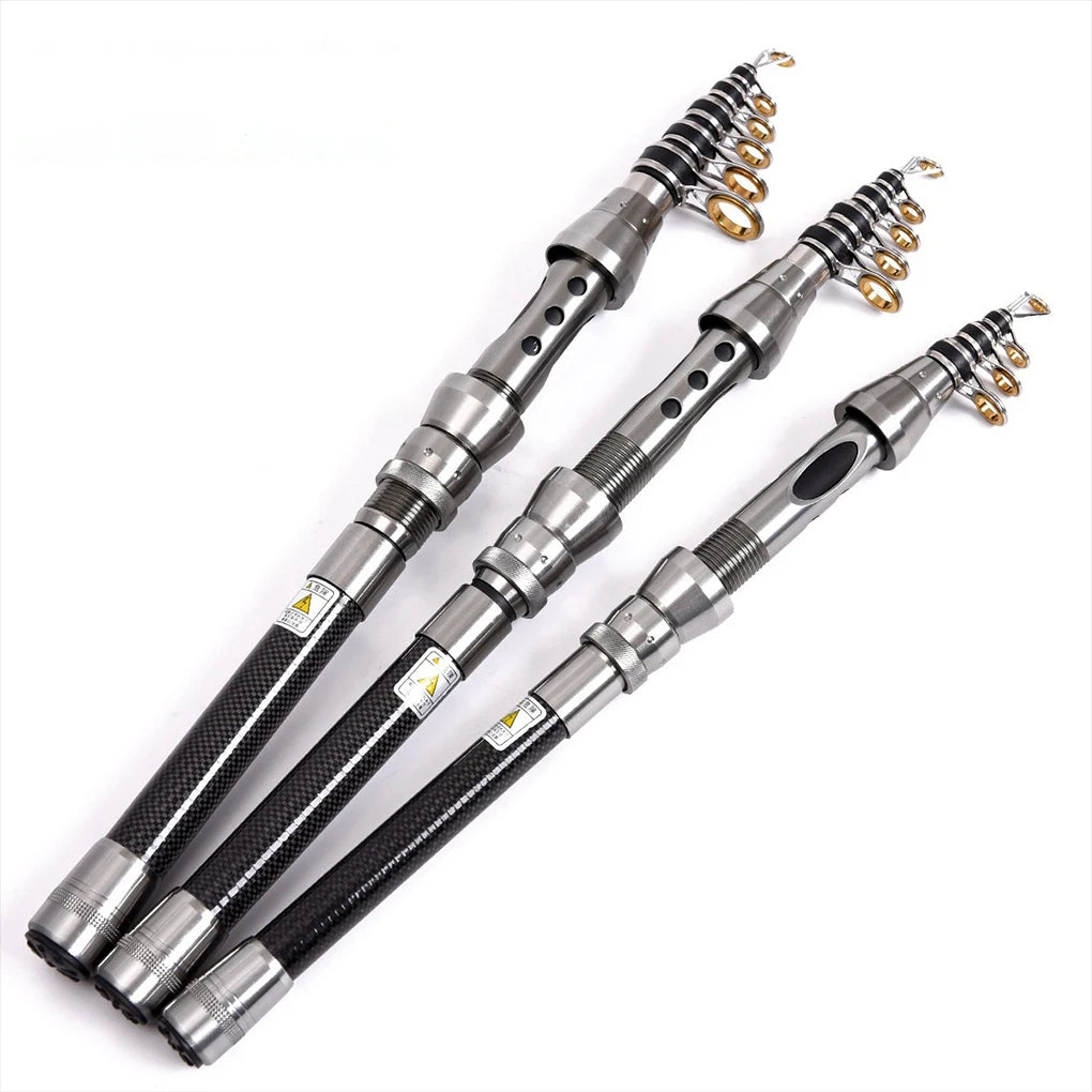 Carbon Travel Spinning Rod Fishing Pole Set for Adventure