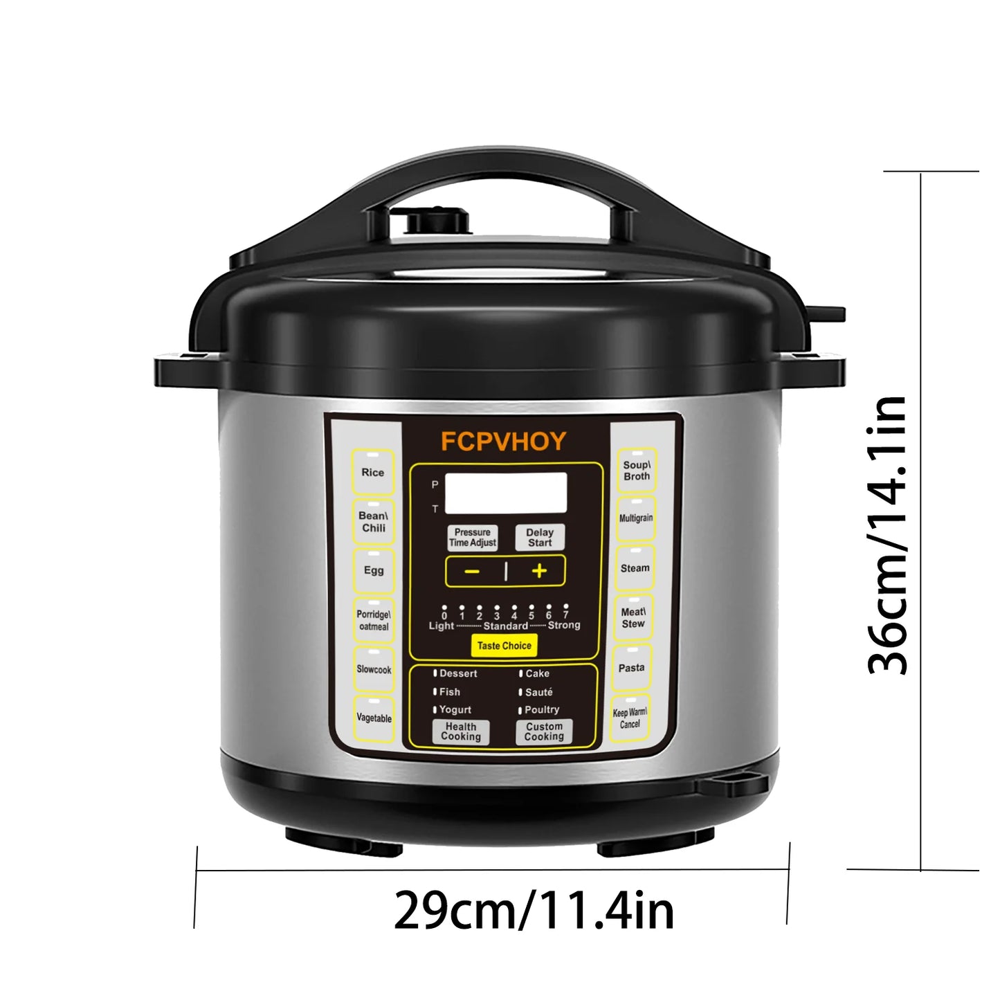 Electric Instant Pressure Cooker With Stainless Steel Liner Safe Venting