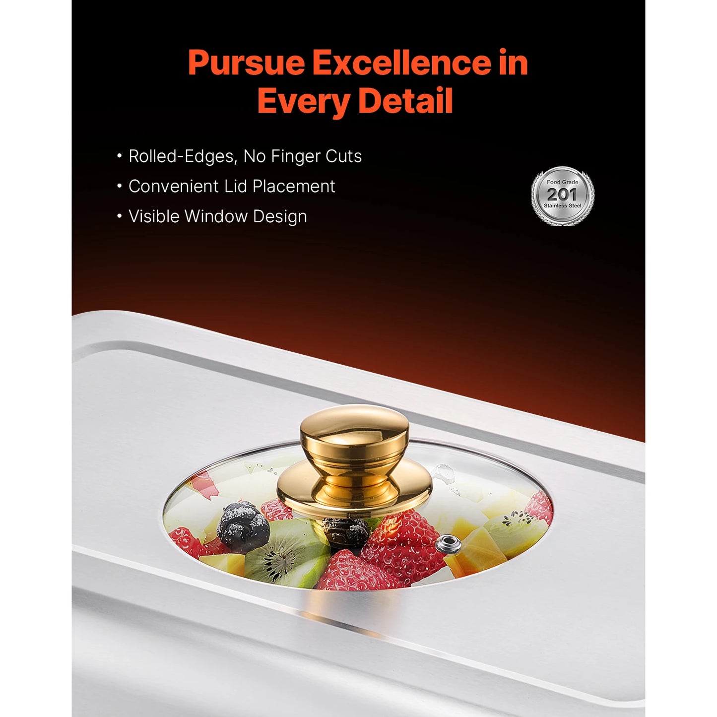 SSucceBuy 8 Qt 2 or 4 Pack Chafing Dish Buffet Set