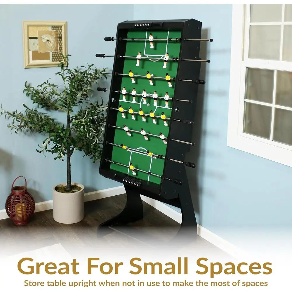 Foldable Foosball Table for Indoor Family Fun and Kids Playtime