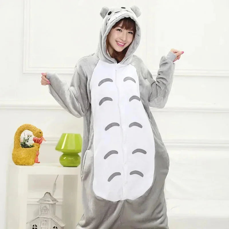 Totoro Animal Kigurumi Pajama Set Hooded Unisex Onesie