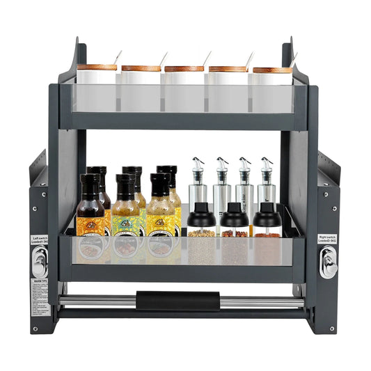 Adjustable Pull-Down Kitchen Cabinet Storage Shelf Organizer