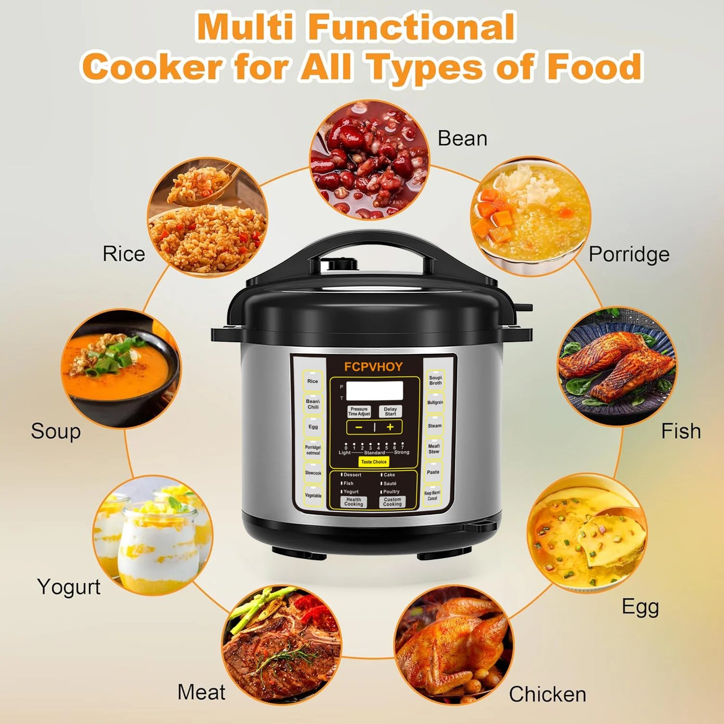 Electric Instant Pressure Cooker With Stainless Steel Liner Safe Venting