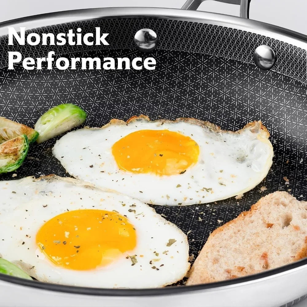 Non Stick Hybrid Stainless Steel Cookware Set for Effortless Cooking