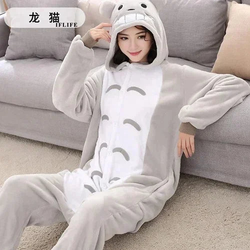 Totoro Animal Kigurumi Pajama Set Hooded Unisex Onesie
