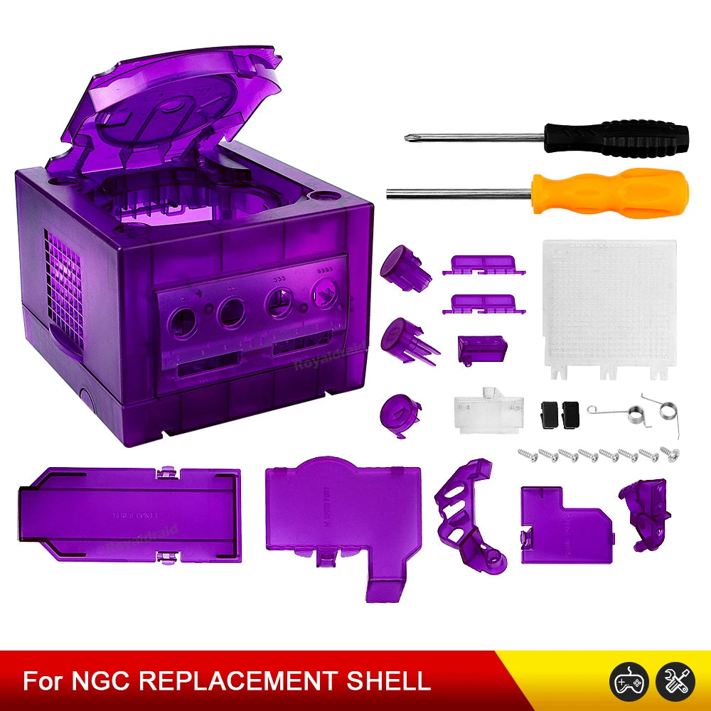 Transparent Replacement Case For Nintendo GameCube Console Housing